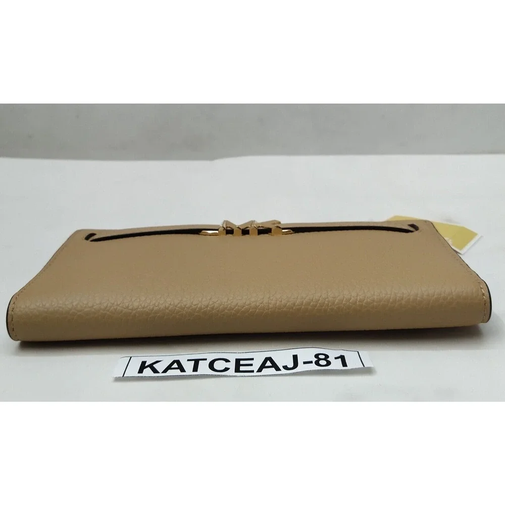 Michael Kors Reed Camel Leather Credit Card Bifold Snap Wallet - NWT $298